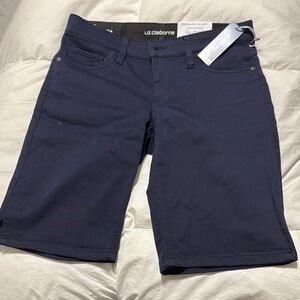Liz Claiborne Navy Bermuda Shorts